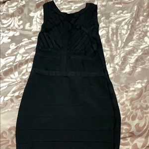 A black tight dress